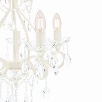 Laura Ashley Shamley 5lt Chandelier Matt White Glass