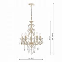 Laura Ashley Shamley 5lt Chandelier Matt White Glass