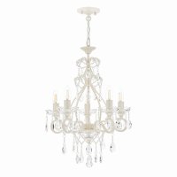 Laura Ashley Shamley 5lt Chandelier Matt White Glass