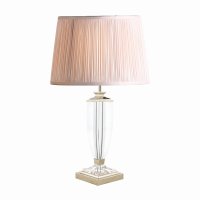 Laura Ashley Carson Medium table Lamp Polished Nickel & Crystal Base Only