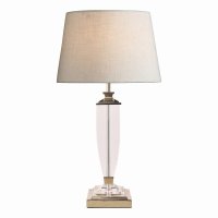 Laura Ashley Carson Medium table Lamp Polished Nickel & Crystal Base Only