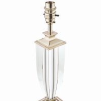 Laura Ashley Carson Medium table Lamp Polished Nickel & Crystal Base Only
