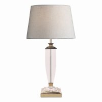 Laura Ashley Carson Medium table Lamp Polished Nickel & Crystal Base Only