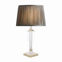 Laura Ashley Carson Medium table Lamp Polished Nickel & Crystal Base Only