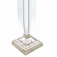 Laura Ashley Carson Medium table Lamp Polished Nickel & Crystal Base Only