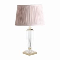 Laura Ashley Carson Medium table Lamp Polished Nickel & Crystal Base Only