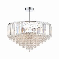 Laura Ashley Vienna 5lt Semi Flush Crystal & Polished Chrome