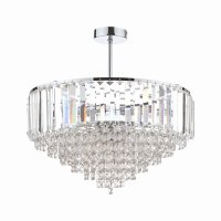 Laura Ashley Vienna 5lt Semi Flush Crystal & Polished Chrome