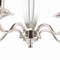 Laura Ashley Carson 5lt Chandelier Cut Glass & Polished Nickel