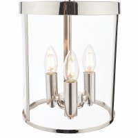 Laura Ashley Selbourne 3lt Lantern Polished Nickel Glass