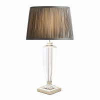Laura Ashley Carson Large Table Lamp Polished Nickel & Crystal Base Only