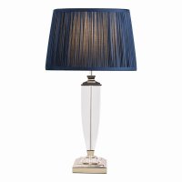 Laura Ashley Carson Large Table Lamp Polished Nickel & Crystal Base Only