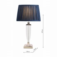 Laura Ashley Carson Large Table Lamp Polished Nickel & Crystal Base Only
