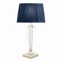 Laura Ashley Carson Large Table Lamp Polished Nickel & Crystal Base Only
