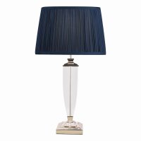 Laura Ashley Carson Large Table Lamp Polished Nickel & Crystal Base Only