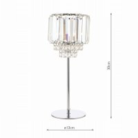 Laura Ashley Vienna Table Lamp Crystal & Polished Chrome