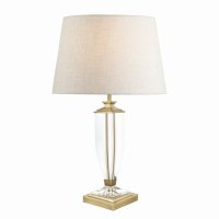 Laura Ashley Carson Medium Table Lamp Antique Brass & Crystal Base Only