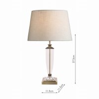 Laura Ashley Carson Medium Table Lamp Antique Brass & Crystal Base Only