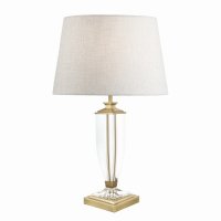Laura Ashley Carson Medium Table Lamp Antique Brass & Crystal Base Only