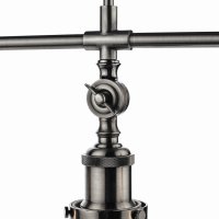 Laura Ashley Isaac 3lt Bar Pendant Satin Nickel Glass