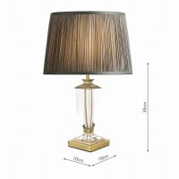 Laura Ashley Carson Small Table Lamp Antique Brass & Crystal Base Only