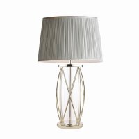 Laura Ashley Beckworth Large Table Lamp Polished Nickel Glass Base Only