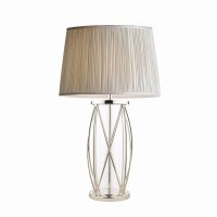 Laura Ashley Beckworth Large Table Lamp Polished Nickel Glass Base Only