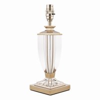 Laura Ashley Carson Small Table Lamp Polished Nickel & Crystal Base Only