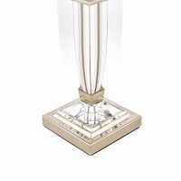 Laura Ashley Carson Small Table Lamp Polished Nickel & Crystal Base Only