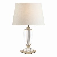 Laura Ashley Carson Small Table Lamp Polished Nickel & Crystal Base Only