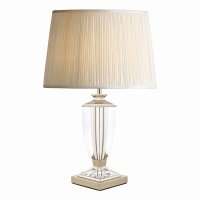 Laura Ashley Carson Small Table Lamp Polished Nickel & Crystal Base Only