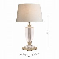 Laura Ashley Carson Small Table Lamp Polished Nickel & Crystal Base Only
