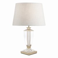 Laura Ashley Carson Small Table Lamp Polished Nickel & Crystal Base Only