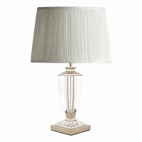 Laura Ashley Carson Small Table Lamp Polished Nickel & Crystal Base Only