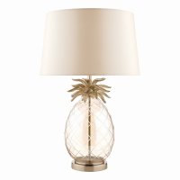 Laura Ashley Pineapple Large Table Lamp Champagne Cut Glass with Shade