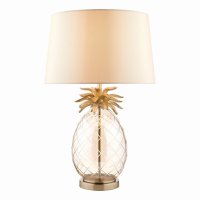Laura Ashley Pineapple Large Table Lamp Champagne Cut Glass with Shade