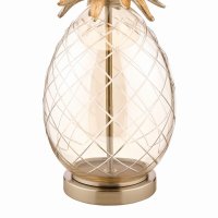 Laura Ashley Pineapple Large Table Lamp Champagne Cut Glass with Shade