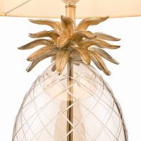 Laura Ashley Pineapple Large Table Lamp Champagne Cut Glass with Shade