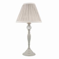 Laura Ashley Ellis Table Lamp Grey with Grey Shade