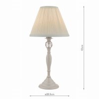 Laura Ashley Ellis Table Lamp Grey with Grey Shade