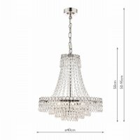 Laura Ashley Enid 5lt Chandelier Polished Nickel & Cut Glass