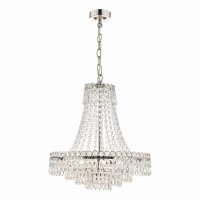 Laura Ashley Enid 5lt Chandelier Polished Nickel & Cut Glass