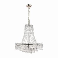 Laura Ashley Enid 5lt Chandelier Polished Nickel & Cut Glass