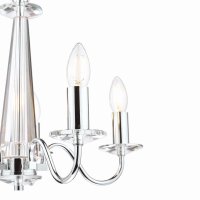 Laura Ashley Blake 5lt Chandelier Cut Glass & Polished Chrome