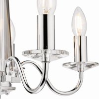 Laura Ashley Blake 5lt Chandelier Cut Glass & Polished Chrome