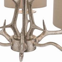 Laura Ashley Mulroy 3lt Antler Chandelier Champagne with Shades