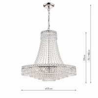 Laura Ashley Enid Grand 5lt Chandelier Polished Nickel & Cut Glass