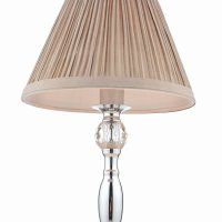 Laura Ashley Ellis Table Lamp Polished Chrome with Grey Shade