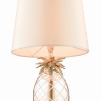 Laura Ashley Small Pineapple Table Lamp Champagne Cut Glass with Shade