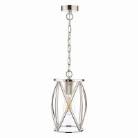 Laura Ashley Beckworth Lantern Polished Nickel Glass
